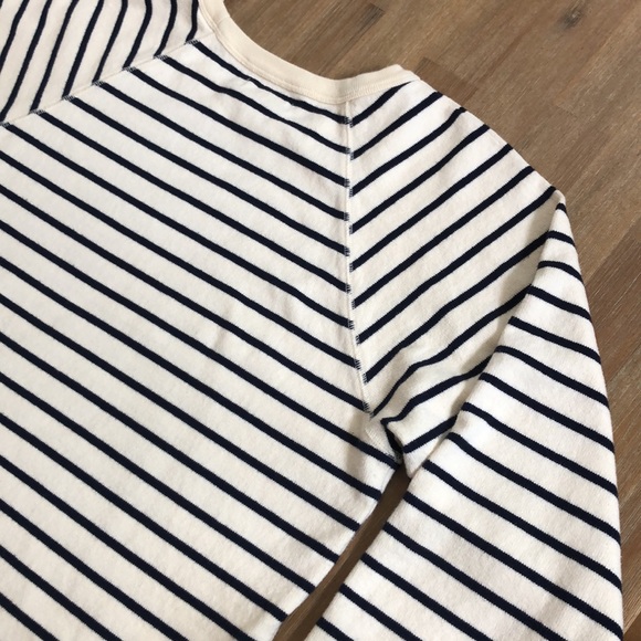 Madewell Cozy Striped French-Vibe Sweatshirt: large - Picture 6 of 10